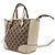 Gucci Picca Borsa Tote a Tracolla in Pelle Bianca e Tela - vista 2