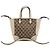 Gucci Picca Borsa Tote a Tracolla in Pelle Bianca e Tela - vista 4