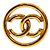 Spilla Chanel CC Oro in Metallo