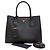 Prada Saffiano Double Tote Bag Schultertasche Medium Schwarz