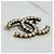 Spilla Chanel CC Big Logo Strass Gold - vista 4