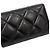 Chanel Tarjetero chapado en oro negro - vista 7
