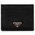 Prada Tarjetero Saffiano Logo Triángulo Negro