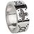 Gucci Breiter Icon Ring mit gravierter Biene in Silver Size - Ansicht 2