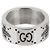 Gucci Breiter Icon Ring mit gravierter Biene in Silver Size - Ansicht 3