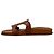 Céline Sandali slide in vitello beige con logo - vista 4