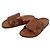Céline Sandali slide in vitello beige con logo - vista 5