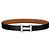 Hermès Classic Shiny Silver Buckle Black Gold Outstitch Wendelgürtel - Ansicht 2