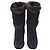Chanel Quilted Suede Shearling Ankle Boots Size - view 2