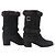 Chanel Quilted Suede Shearling Ankle Boots Size - view 6