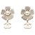 Chanel Pendientes de flor con perlas y strass Gold CC