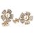 Chanel Pendientes de flor con perlas y strass Gold CC - vista 2