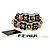Alça Fendi Flower Stud Strap Castanho Couro