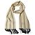 Dolce & Gabbana Sciarpa stola in seta beige a righe con collo a frange