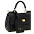 Dolce & Gabbana Borsa in pelle di vitello nera - vista 3