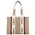 Chloé Beiger Leinen Tote Bag mit Lederdetails