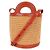 Marni Bolso bucket de algodón naranja - vista 3