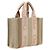 Borsa Chloé Woody in lino beige e pelle - vista 3