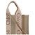 Borsa Chloé Woody in lino beige e pelle - vista 4