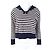 Christian Dior gestreifter Strickpullover mit langen Ärmeln