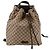 Gucci Drawstring Backpack Brown Jacquard