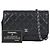 Chanel Borsa a tracolla WOC classica in pelle di agnello nera con hardware argento