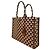 Prada Borsa Tote Symbol Jacquard Tobacco - vista 3