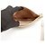 Clutch Miu Miu Logo Strap in pelle marrone - vista 7