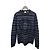 Burberry Kaschmir-Strickpullover in Graublau mit Fair-Isle-Muster und Applikations-Logo