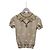Hermès Beige Candy Ribless Jacquard-Strickpullover mit kurzen Ärmeln