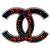 Spilla Chanel in tweed con logo CC