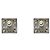 Orecchini quadrati Chanel argento metallo - vista 3