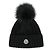 Moncler Berretto in misto cashmere con pompon (Black)