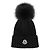Moncler Berretto in maglia di lana con pompon (Black)