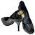 Louis Vuitton Lackschuhe Open Toe mit schwarzem Absatz
