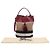Burberry Borsa a secchiello a tracolla in tela House Check Medium Burgundy