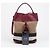 Burberry Borsa a secchiello a tracolla in tela House Check Medium Burgundy - vista 21