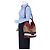 Burberry Borsa a secchiello a tracolla in tela House Check Medium Burgundy - vista 22