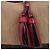 Burberry Borsa a secchiello a tracolla in tela House Check Medium Burgundy - vista 3