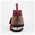 Burberry Borsa a secchiello a tracolla in tela House Check Medium Burgundy - vista 5