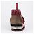 Burberry Borsa a secchiello a tracolla in tela House Check Medium Burgundy - vista 6