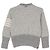 Thom Browne Mohair-Strick mit Streifen Hellgrau - Ansicht 2