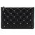Valentino Clutch Pouch in pelle trapuntata Candy Stud Nero - vista 2