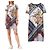 Tory Burch Vestido curto de algodão com mangas curtas e padrão floral