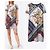 Tory Burch Vestido curto de algodão com mangas curtas e padrão floral - vista 5