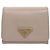 Cartera de tres pliegues Viterbo Move Prada rosa de cuero