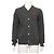 Comme Des Garcons Grauer Wollcardigan mit rotem Herz-Patch für Herren