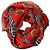Dolce & Gabbana Sciarpa, stola e scialle wrap in seta con stampa zebra rossa - vista 4