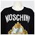 Moschino T-shirt de algodão preta com estampado de urso para mulher - vista 2