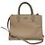 Prada Borsa a tracolla Biblio-Tech in Saffiano Beige Cameo e Oro